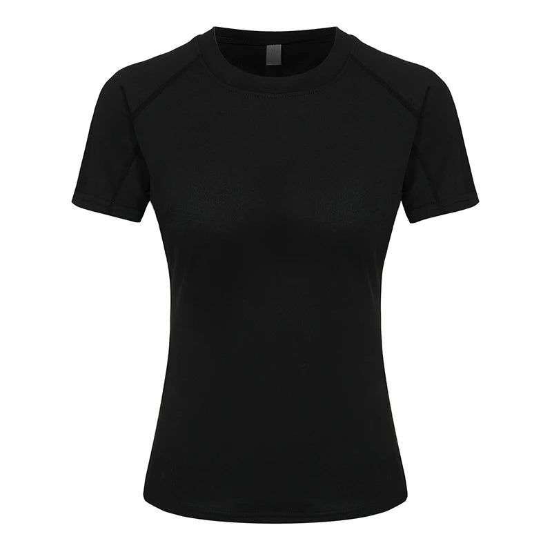 T-shirt de Compression Femme à Manches Courtes - Yoga et Fitness