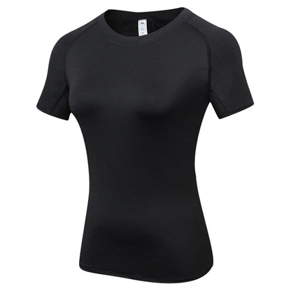 T-shirt de Compression Femme à Manches Courtes - Yoga et Fitness