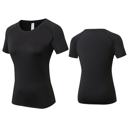 T-shirt de Compression Femme à Manches Courtes - Yoga et Fitness