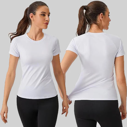 T-shirt de Compression Femme à Manches Courtes - Yoga et Fitness