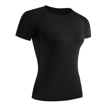 T-shirt de Compression Femme à Manches Courtes - Yoga et Fitness